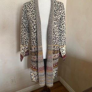 Long cheetah cardigan